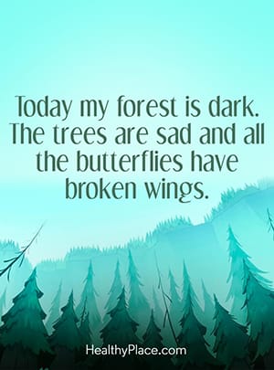Today my forest is dark. The trees are sad and all the butterflies have broken wings.