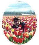 Sheila and tulips