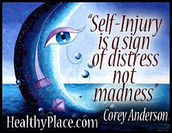 Self-injury is a sign of distress not madness